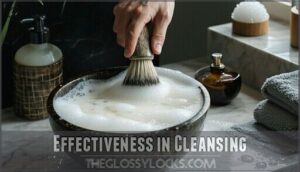 effectiveness in cleansing