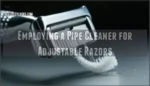 employing a pipe cleaner for adjustable razors