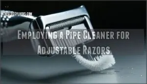 employing a pipe cleaner for adjustable razors employing a pipe cleaner for adjustable razors