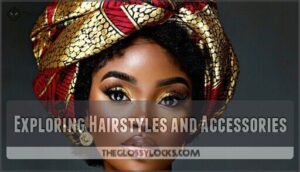 exploring hairstyles and accessories