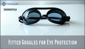 fitted goggles for eye protection
