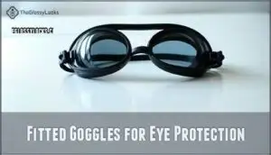 fitted goggles for eye protection