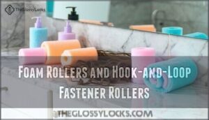 foam rollers and hook-and-loop fastener rollers