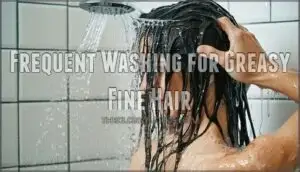 frequent washing for greasy fine hair