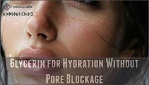 glycerin for hydration without pore blockage