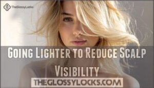 going lighter to reduce scalp visibility