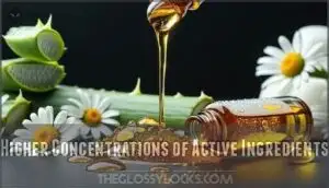 higher concentrations of active ingredients