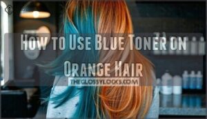 how to use blue toner on orange hair