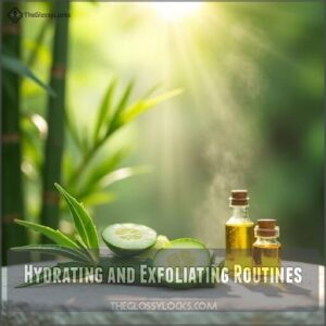 hydrating and exfoliating routines