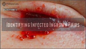 identifying infected ingrown hairs