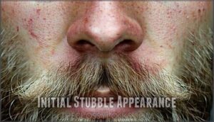 initial stubble appearance