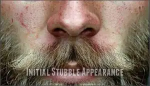 initial stubble appearance
