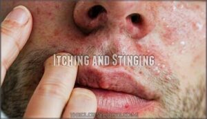 itching and stinging