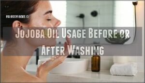 jojoba oil usage before or after washing