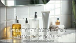 leveraging acne treatments while protecting against aging