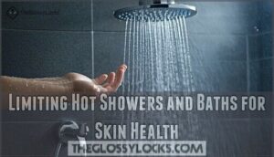 limiting hot showers and baths for skin health