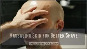 massaging skin for better shave