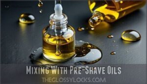mixing with pre-shave oils