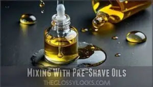 mixing with pre-shave oils