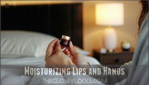 moisturizing lips and hands