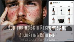 monitoring skin response and adjusting routine