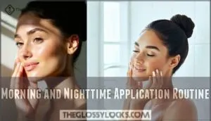morning and nighttime application routine