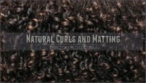 natural curls and matting