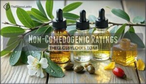non-comedogenic ratings