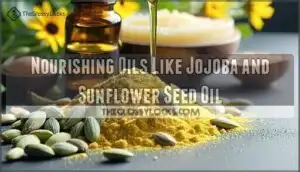nourishing oils like jojoba and sunflower seed oil