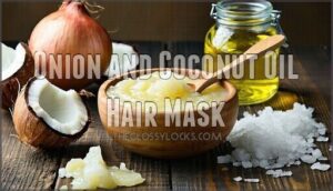 onion and coconut oil hair mask