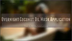 overnight coconut oil mask application