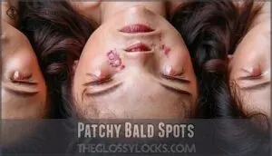 patchy bald spots