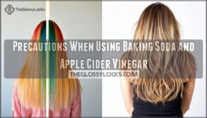 precautions when using baking soda and apple cider vinegar