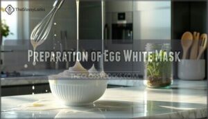 preparation of egg white mask