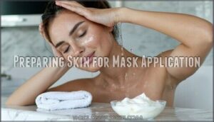 preparing skin for mask application
