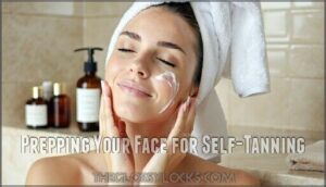 prepping your face for self-tanning