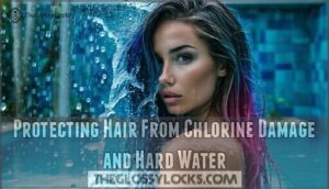 protecting hair from chlorine damage and hard water