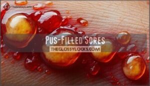pus-filled sores