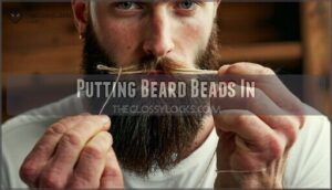 putting beard beads in