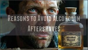 reasons to avoid alcohol in aftershaves