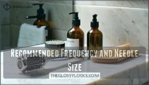 recommended frequency and needle size
