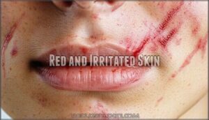 red and irritated skin