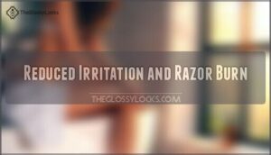 reduced irritation and razor burn reduced irritation and razor burn