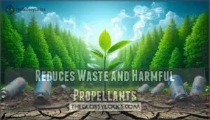reduces waste and harmful propellants