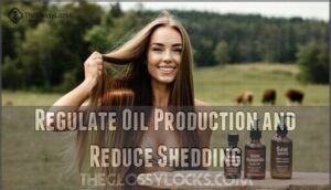 regulate oil production and reduce shedding