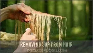 removing sap from hair removing sap from hair