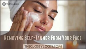 removing self-tanner from your face