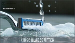 rinse blades often