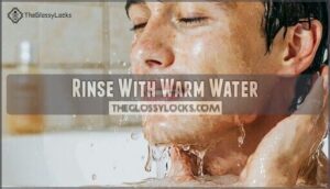 rinse with warm water