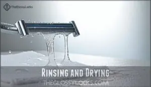 rinsing and drying rinsing and drying